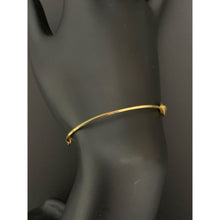 Load image into Gallery viewer, 18K Gold Bracelet Oval Bangle  Heart Size 6.5 inches 1.64 grams - Rafant