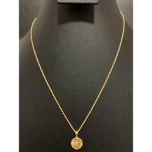 Load image into Gallery viewer, 18K Gold Necklace Chain 18 inches Dragon Round Pendant 1.35 grams - Rafant