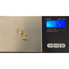 Load image into Gallery viewer, 18K Gold Earrings Stud Heart Tricolor 1.25 grams - Rafant