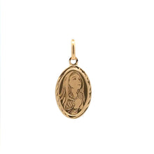 Load image into Gallery viewer, 18K Gold Pendant Oval Mother Mary Religious 1.16 grams - Rafant