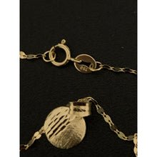 Load image into Gallery viewer, 18K Gold Necklace Chain 15.75 inches with Disc Round Pendant Earrings Set 2.05 grams - Rafant