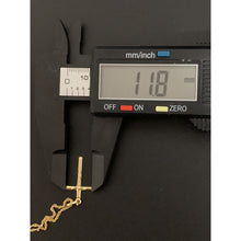 Load image into Gallery viewer, 18K Gold Necklace Chain 18 inches with Cross Pendant 1.31 grams - Rafant