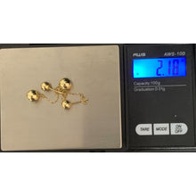 Load image into Gallery viewer, 18K Gold Earrings Dangling Polished Balls 2.18grams - Rafant