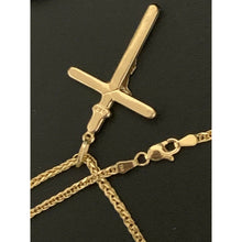 Load image into Gallery viewer, 18K Saudi Gold Necklace 19.75" Chain with Cross Pendant 7.34grams - Rafant