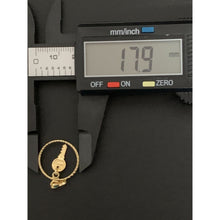 Load image into Gallery viewer, 18K Gold Pendant Round Circle Key - Rafant