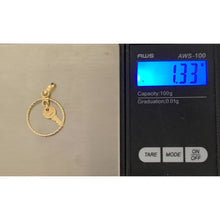Load image into Gallery viewer, 18K Gold Pendant Round Circle Key - Rafant
