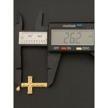 Load image into Gallery viewer, 18K Gold Pendant Cross Tricolor White Yellow Rose Gold 1.59 grams - Rafant