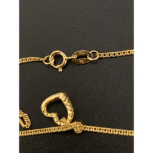 Load image into Gallery viewer, 18K Gold Necklace Chain 17.75 inches with Open Heart Pendant 1.29 grams - Rafant