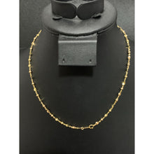 Load image into Gallery viewer, 18K Yellow Gold Necklace Chain Beads 16 inches - Rafant