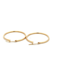 Load image into Gallery viewer, 18K Gold Earrings Hoops Polished 1.44 grams - Rafant
