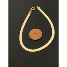 Load image into Gallery viewer, 18K Gold Bracelet Flat Chain 7.5 inches 3.03 grams - Rafant