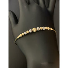 Load image into Gallery viewer, 18K Gold Bracelet Saudi Gold Beaded 2 Tone Yellow White - Rafant