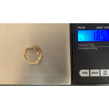 Load image into Gallery viewer, 18K Gold Ring Wave Tricolor Yellow White Rose Gold 1.85 grams Size 6 - Rafant