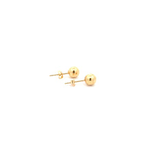 Load image into Gallery viewer, 18K Yellow Gold Earrings  Stud Ball Polished 0.87 grams - Rafant