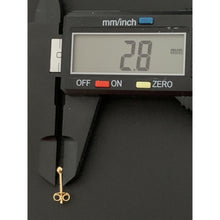 Load image into Gallery viewer, 18K Gold Earrings Stud Balls Polished Very Small 0.81 grams - Rafant