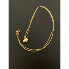 Load image into Gallery viewer, 18K Gold Necklace Chain 18 inches with Puffed Heart Pendant 1.20grams - Rafant