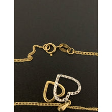 Load image into Gallery viewer, 18K Gold Necklace Chain 18 inches with Double Heart Pendant 1.71 grams - Rafant