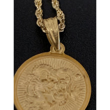 Load image into Gallery viewer, 18K Gold Necklace Chain 18 inches Dragon Round Pendant 1.35 grams - Rafant