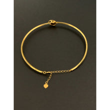 Load image into Gallery viewer, 18K Gold Bracelet Oval Bangle  Heart Size 6.5 inches 1.64 grams - Rafant