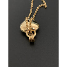 Load image into Gallery viewer, 18K Gold Necklace Rolo Chain 17.5 inches Puffed Heart Pendant 3.07 grams - Rafant