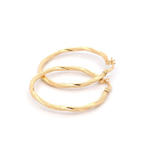 Load image into Gallery viewer, 18K Yellow Gold Earrings Hoops Spiral 1.52 grams - Rafant