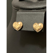 Load image into Gallery viewer, 18K Gold Earrings Stud Puffed Heart 2.66 grams - Rafant