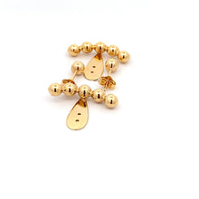 Load image into Gallery viewer, 18K Gold Earrings Balls Stud Post Dangle 2.06 grams - Rafant