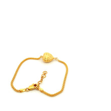 Load image into Gallery viewer, 21K Gold Bracelet Puffed Heart Size 6.5 inches plus One Inch Extension - Rafant