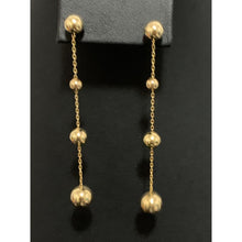 Load image into Gallery viewer, 18K Yellow Gold Earrings Stud Balls Post Dangling - Rafant