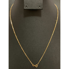 Load image into Gallery viewer, 18K Italy Gold Necklace Chain Cable Link 17.75" with Frosted Ball Pendant - Rafant
