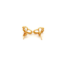 Load image into Gallery viewer, 18K Gold Earrings Stud Heart Infinity Small 0.75 grams - Rafant