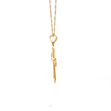 Load image into Gallery viewer, 18K Gold Necklace Chain 17.75 inches Pendant Cross Religious 1.14 grams - Rafant