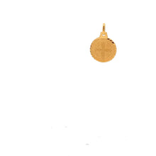Load image into Gallery viewer, 18K Yellow Gold Pendant Saint Benedict Round Tiny 1.65 grams - Rafant