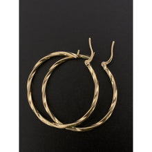 Load image into Gallery viewer, 18K Gold Earrings Hoops Loops Twisted 1.62 grams - Rafant