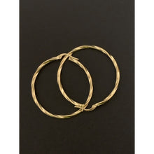 Load image into Gallery viewer, 18K Gold Earrings Hoops Loops Twisted 1.62 grams - Rafant