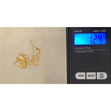 Load image into Gallery viewer, 18K Gold Necklace Chain Cable Link 17.50" with Knot Pendant 1.24 grams - Rafant
