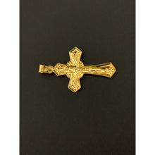 Load image into Gallery viewer, 18K Yellow Gold Pendant Cross Jesus Christ Religious 1.16 grams - Rafant