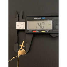 Load image into Gallery viewer, 18K Gold Necklace Heart Cross Pendant 16.50 inches 1.80 grams - Rafant