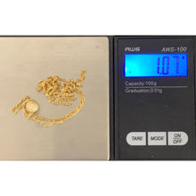 Load image into Gallery viewer, 18K Saudi Gold Necklace Chain 17.75" with Frosted Ball Charm Pendant - Rafant