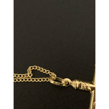 Load image into Gallery viewer, 18K Gold Necklace Chain Curb 17.75 inches with Cross Pedant 2.33 grams - Rafant
