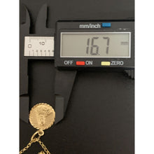 Load image into Gallery viewer, 18K Gold Necklace Chain 17.75 inches with Jesus Christ Pendant 2.32 grams - Rafant