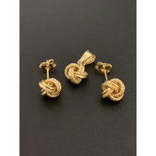 Load image into Gallery viewer, 18K Gold Earrings and Pendants Knot Set - Rafant