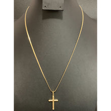 Load image into Gallery viewer, 18K Saudi Gold Necklace Chain 19.50" with Cross Pendant 2.92 grams - Rafant