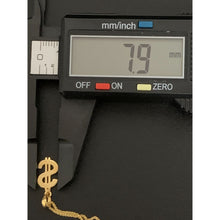 Load image into Gallery viewer, 18K Gold Necklace Chain 17.75" with Dollar Sign Pendant - Rafant