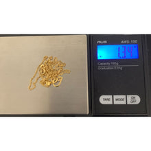 Load image into Gallery viewer, 18K Gold Necklace Chain 18 inches with Heart Infinity Pendant Small 1.34 grams with Defects Chain Has Kinks - Rafant