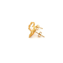 Load image into Gallery viewer, 18K Gold Earrings Stud Heart Infinity Small 0.75 grams - Rafant