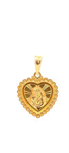 Load image into Gallery viewer, 18K Yellow Gold Pendant Heart Mother Mary Religious 1.51 grams - Rafant