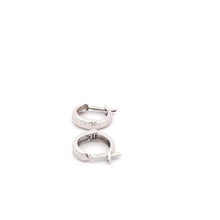 Load image into Gallery viewer, 18K White Gold Earrings Hoops Very Small Tiny Huggies 1.11 grams - Rafant