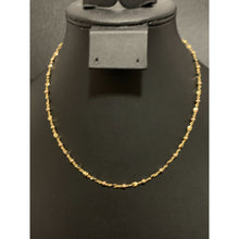 Load image into Gallery viewer, 18K Yellow Gold Necklace Chain Beads 16 inches - Rafant