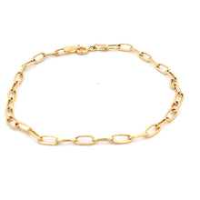 Load image into Gallery viewer, 18K Yellow Gold Bracelet Paperclip 1.35 grams Size 7 inches - Rafant